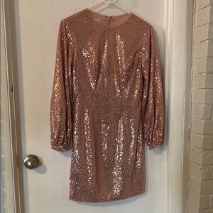 Sequin Rose Gold Dress